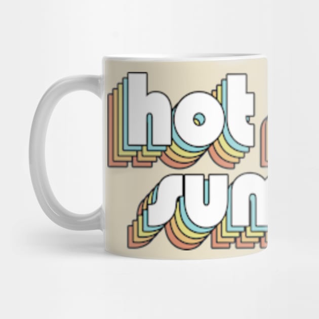 Hot Mom Summer - Retro Rainbow Typography Faded Style by Paxnotods